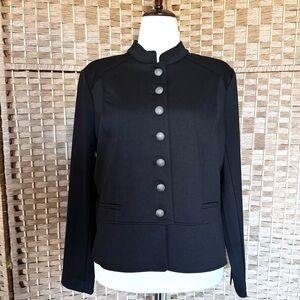 NWOT black Nic+Zoe military style jacket XXL